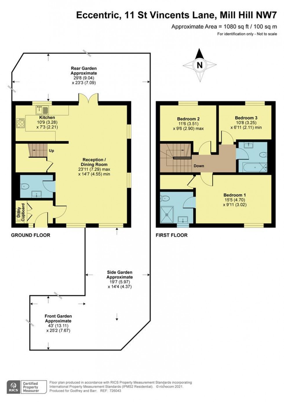 Floorplan for St Vincents Lane, Mill Hill