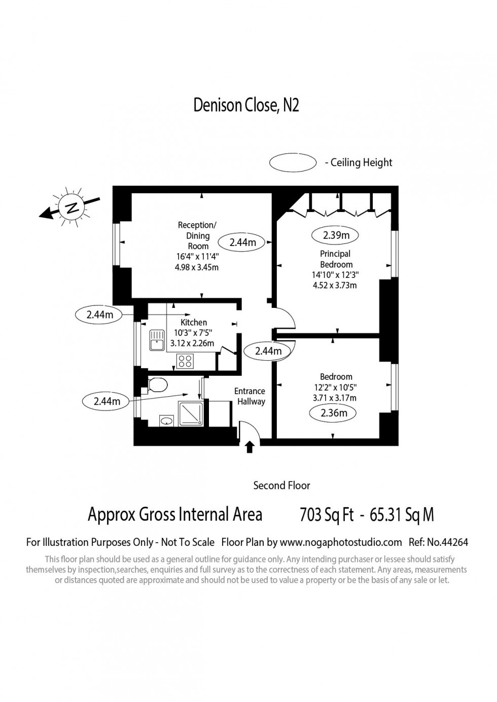Floorplan for Denison Close, Hampstead  Garden Suburb