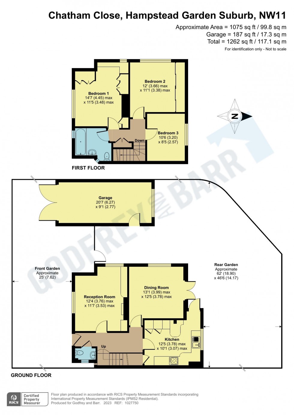 Floorplan for Chatham Close, Hampstead Garden Suburb