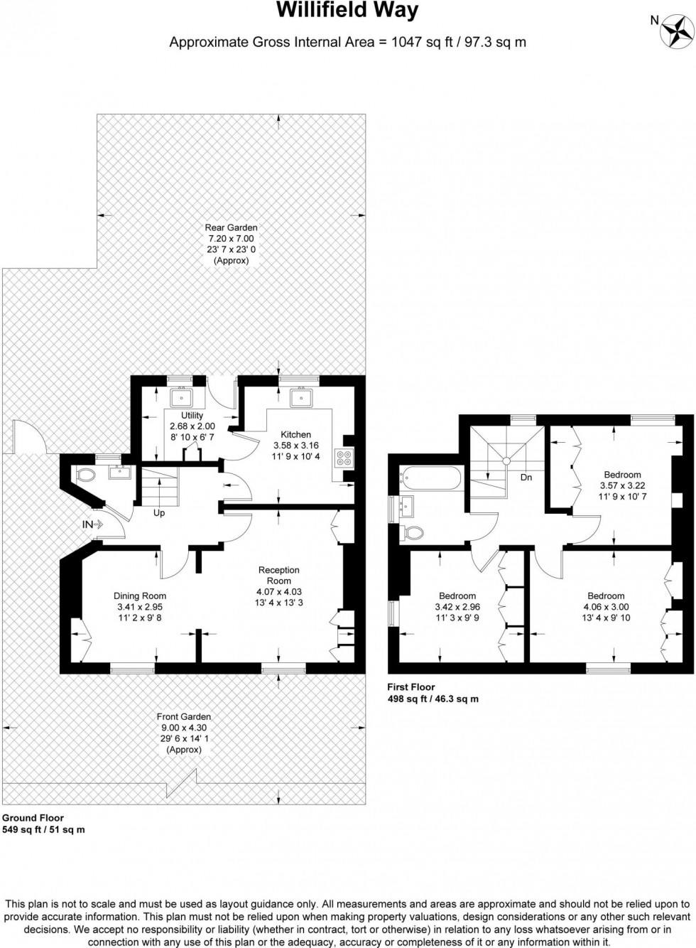 Floorplan for Willifield Way, Hampstead Garden Suburb