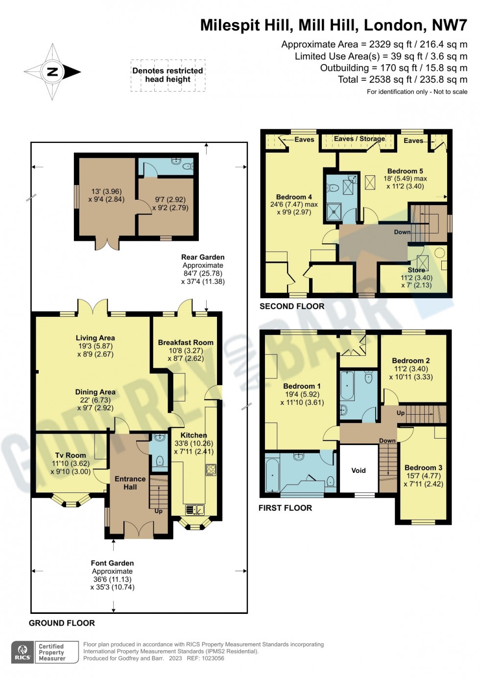 Floorplan for Milespit Hill, Mill Hill Village