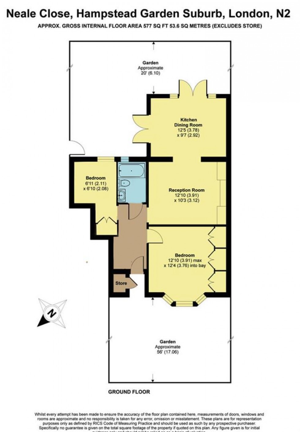 Floorplan for Neale Close, Hampstead Garden Suburb