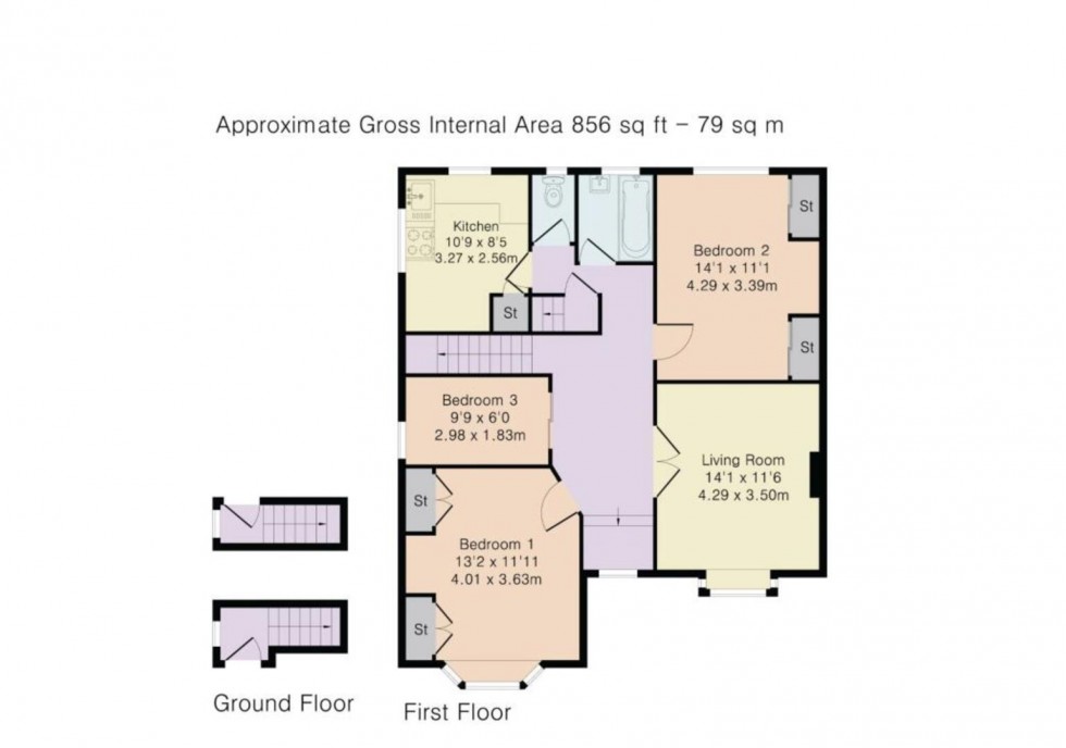 Floorplan for Ossulton Way, Hampstead Garden Suburb