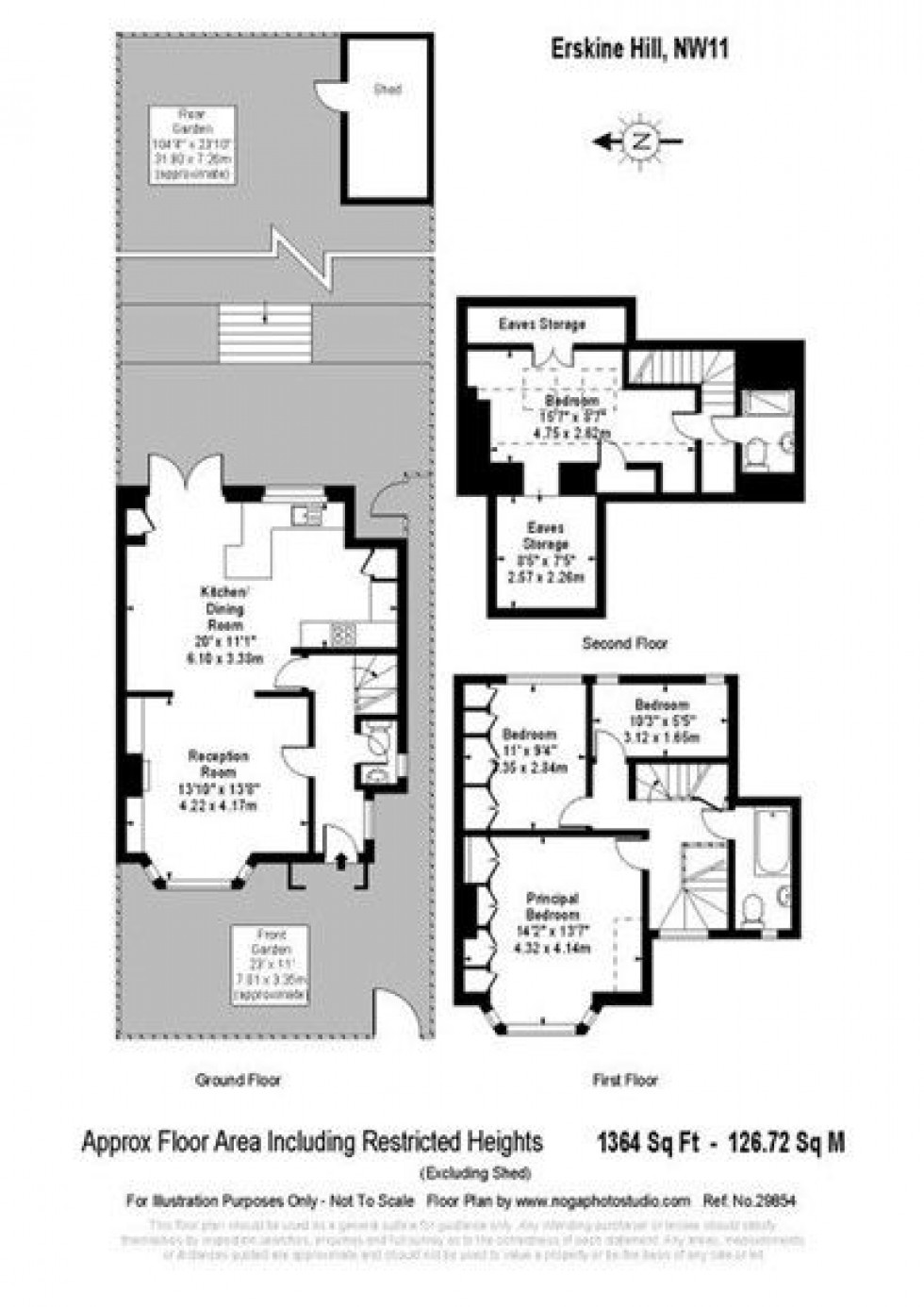 Floorplan for Erskine Hill, Hampstead Garden Suburb