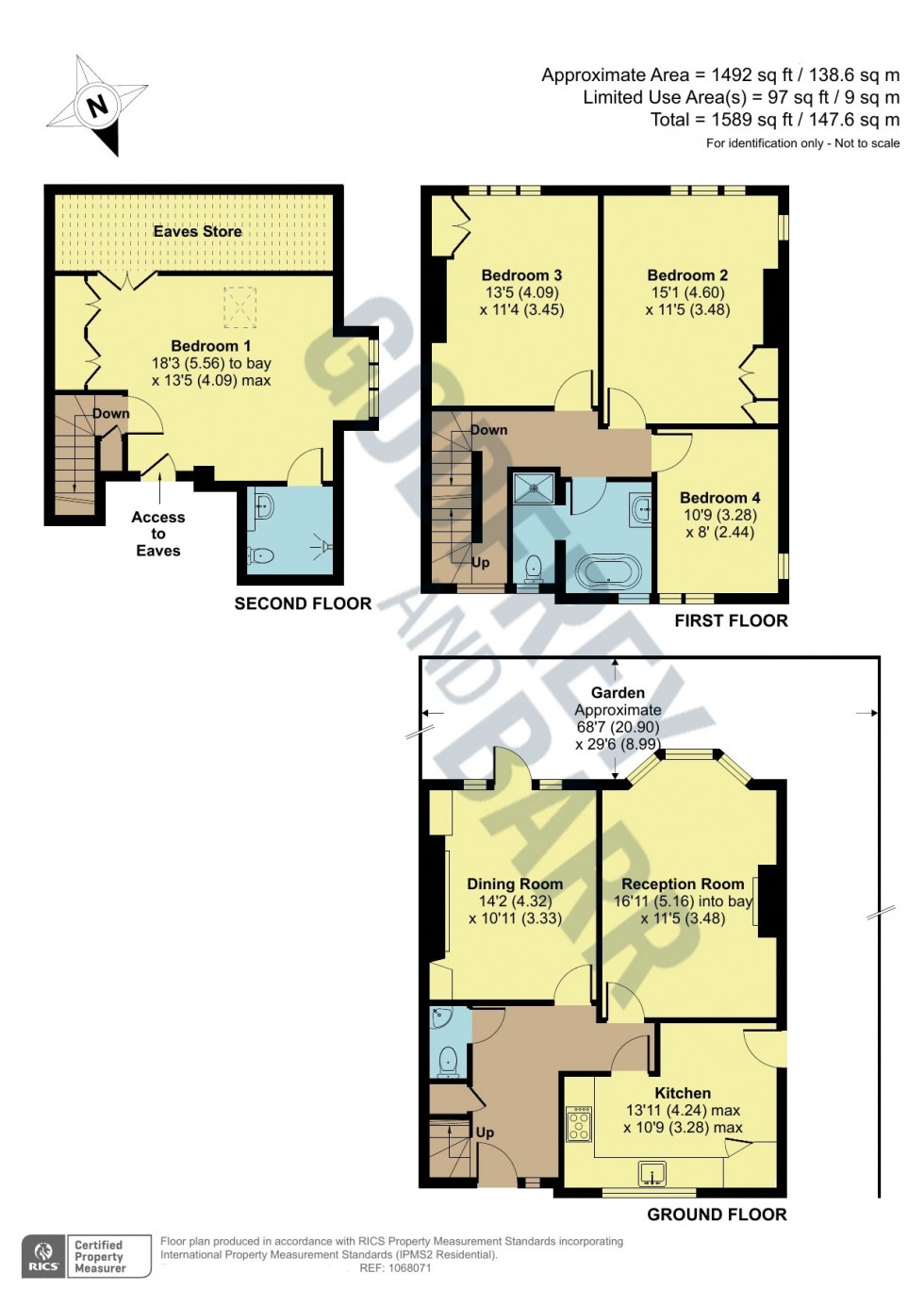 Floorplan for Hill Top, Hampstead Garden Suburb