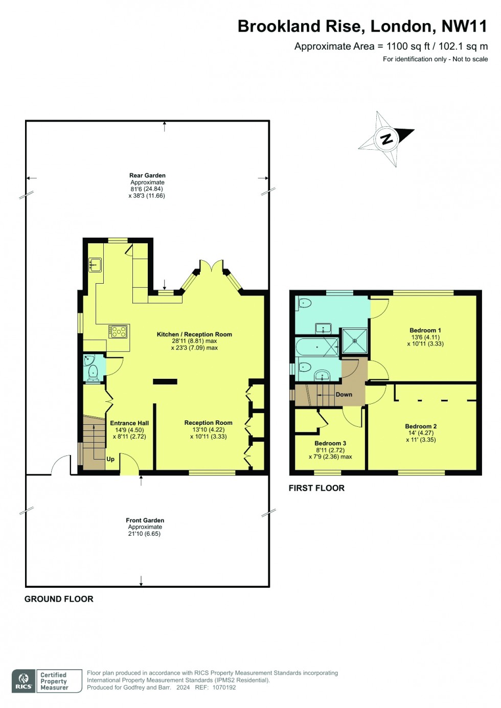 Floorplan for Brookland Rise, Hampstead Garden Suburb