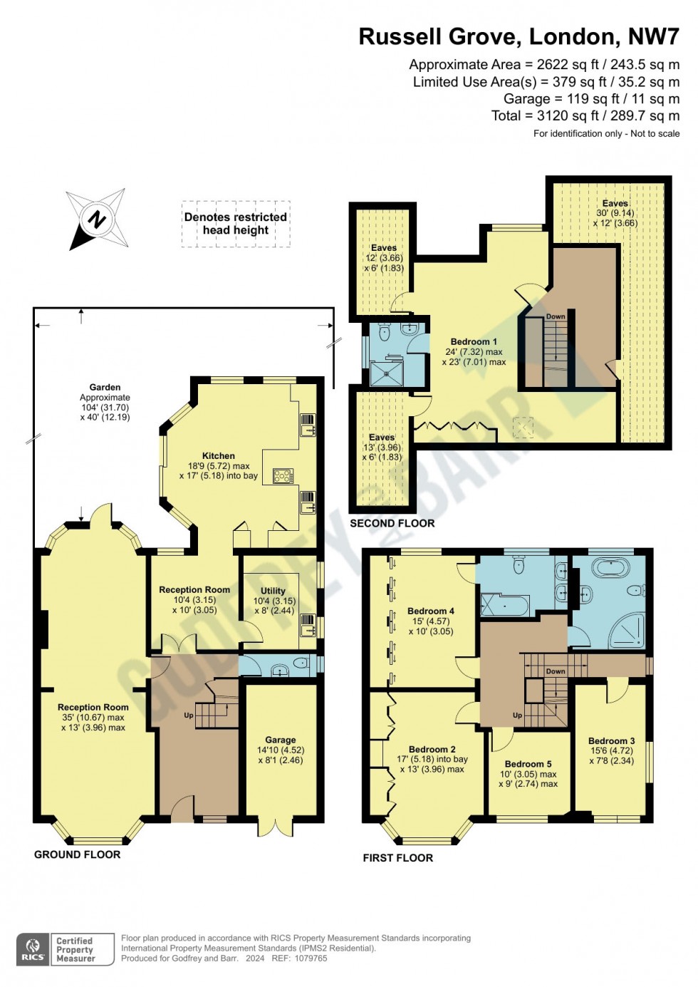 Floorplan for Russell Grove, Mill Hill