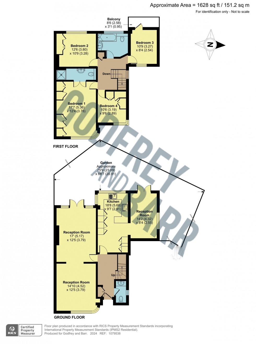 Floorplan for Kingsley Close, Hampstead Garden Suburb