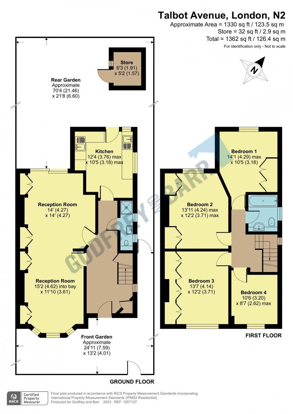 Floorplan for Talbot Avenue, East Finchley