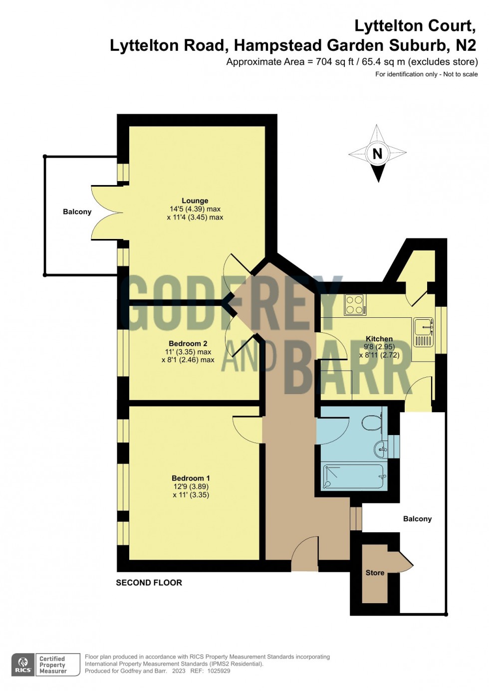 Floorplan for Lyttelton Road, Hampstead Garden Suburb