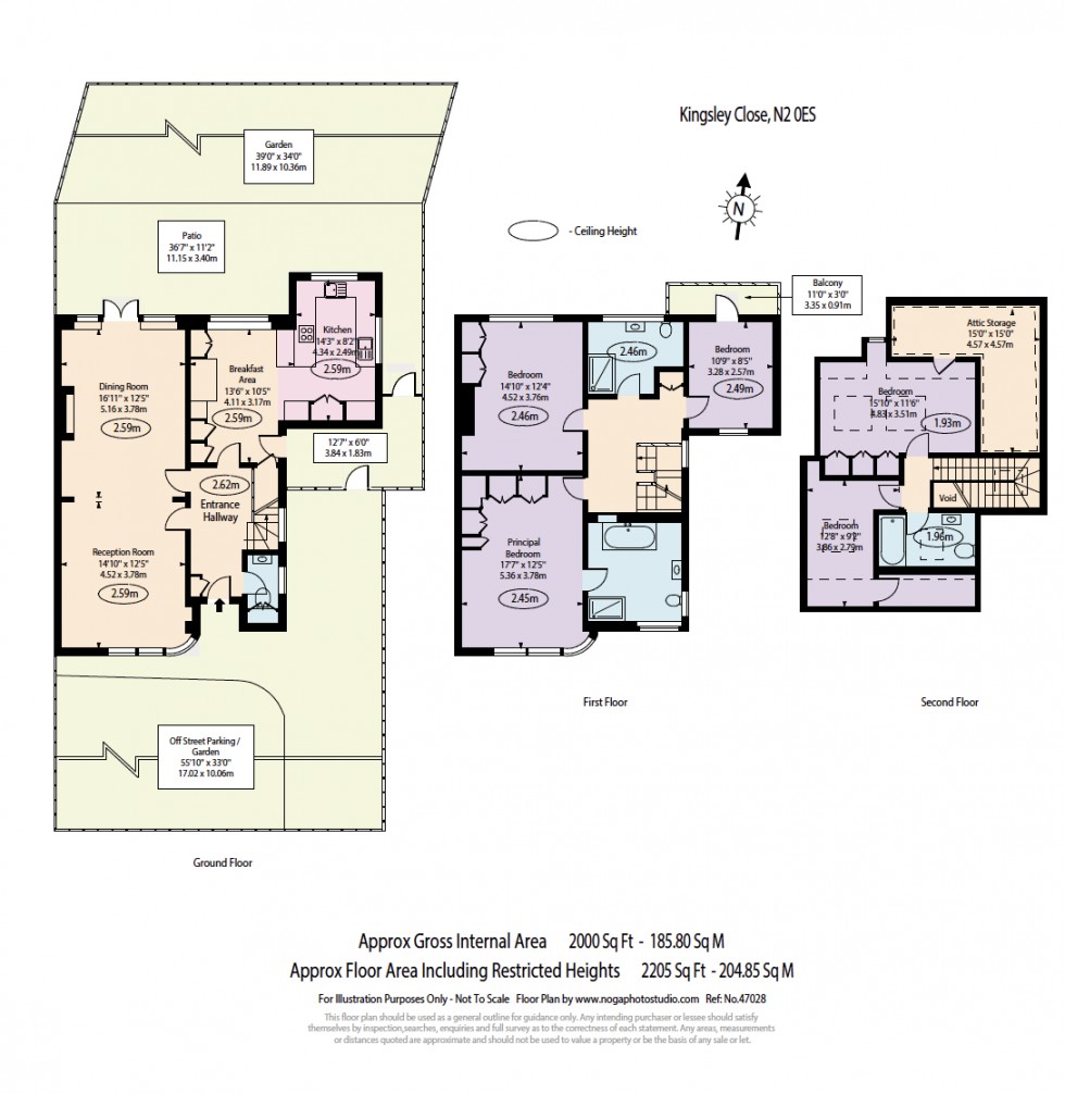 Floorplan for Kingsley Close, Hampstead Garden Suburb