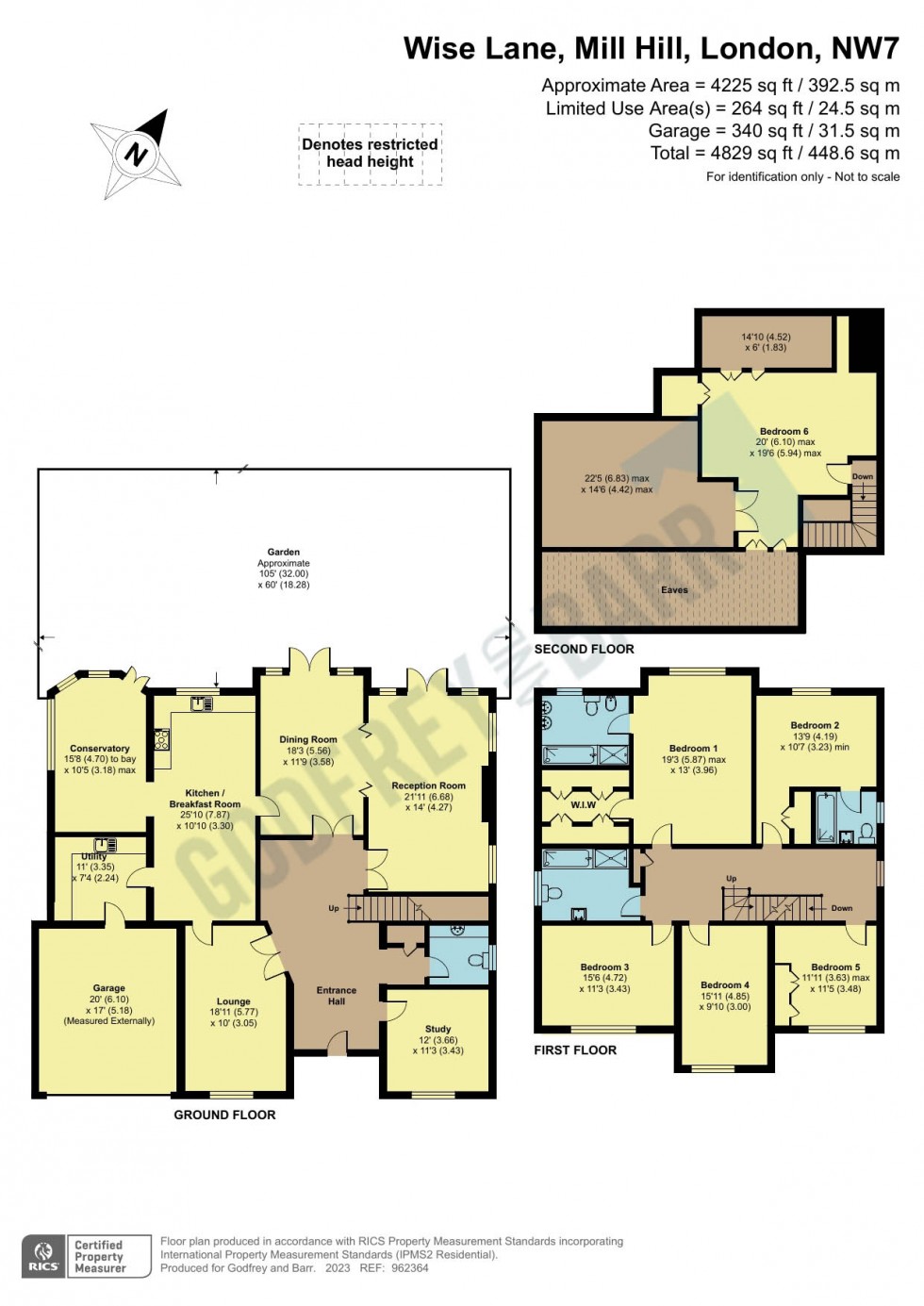 Floorplan for Wise Lane, Mill HIll