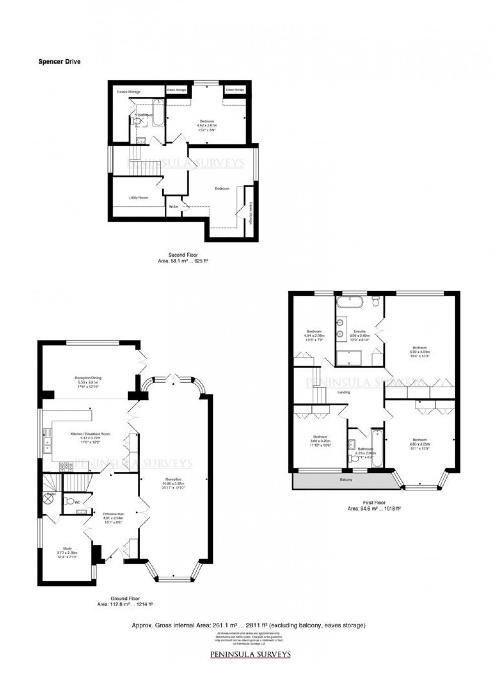 Floorplan for Spencer Drive, Hampstead Garden Suburb