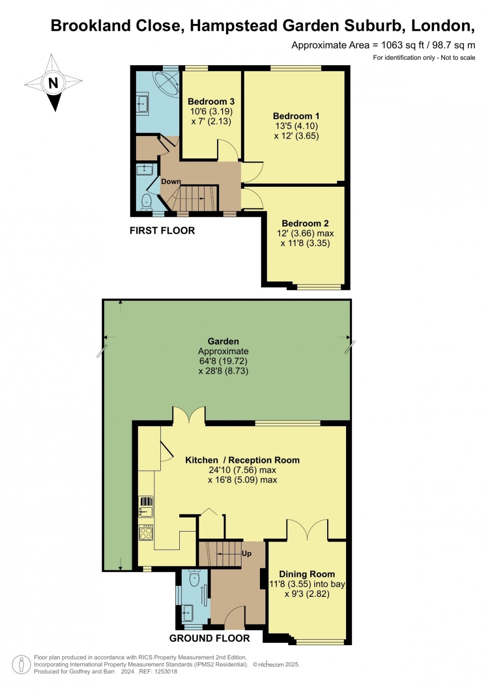 Floorplan for Brookland Close, Hampstead Garden Suburb