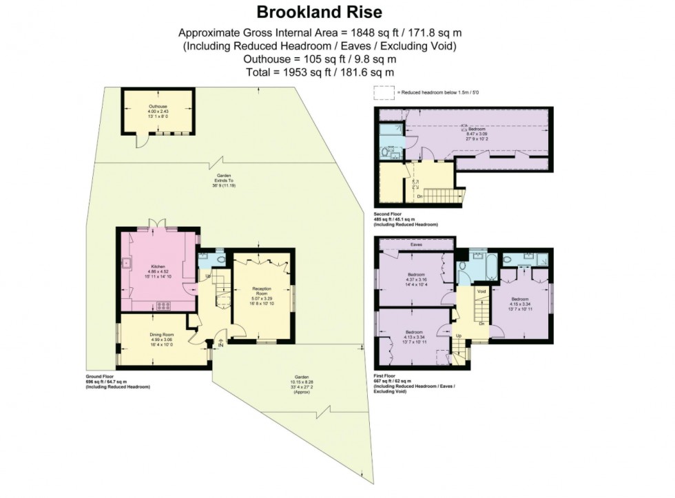 Floorplan for Brookland Rise, Hampstead Garden Suburb