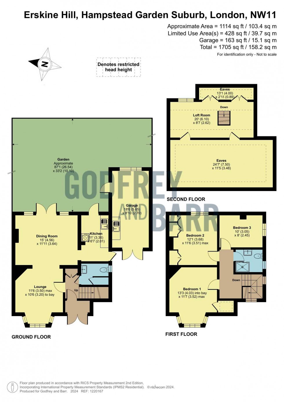 Floorplan for Erskine Hill, Hampstead Garden Suburb