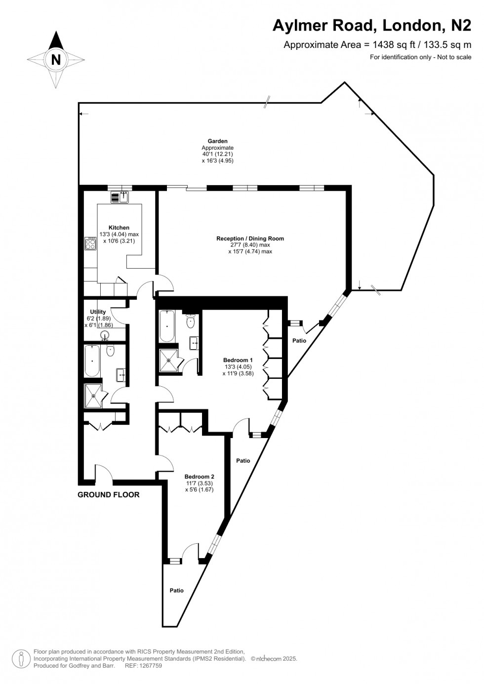 Floorplan for Aylmer Road, Hampstead Garden Suburb / East Finchley borders