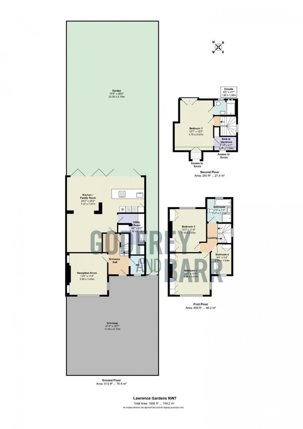 Floorplan for Lawrence Gardens, Mill Hill