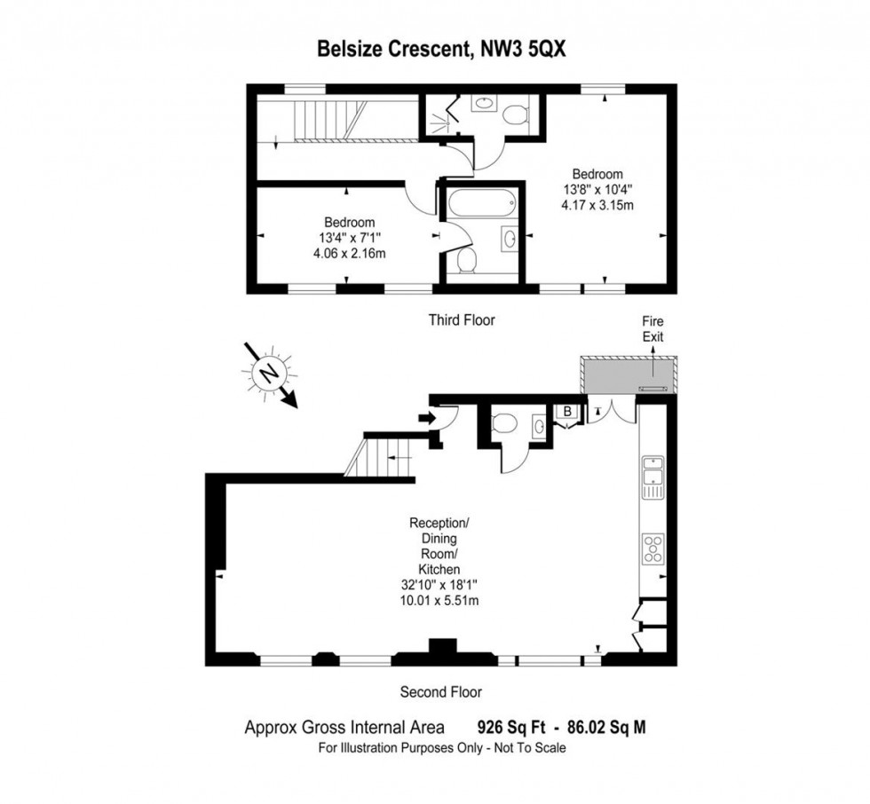 Floorplan for Belsize Crescent, Belsize Park