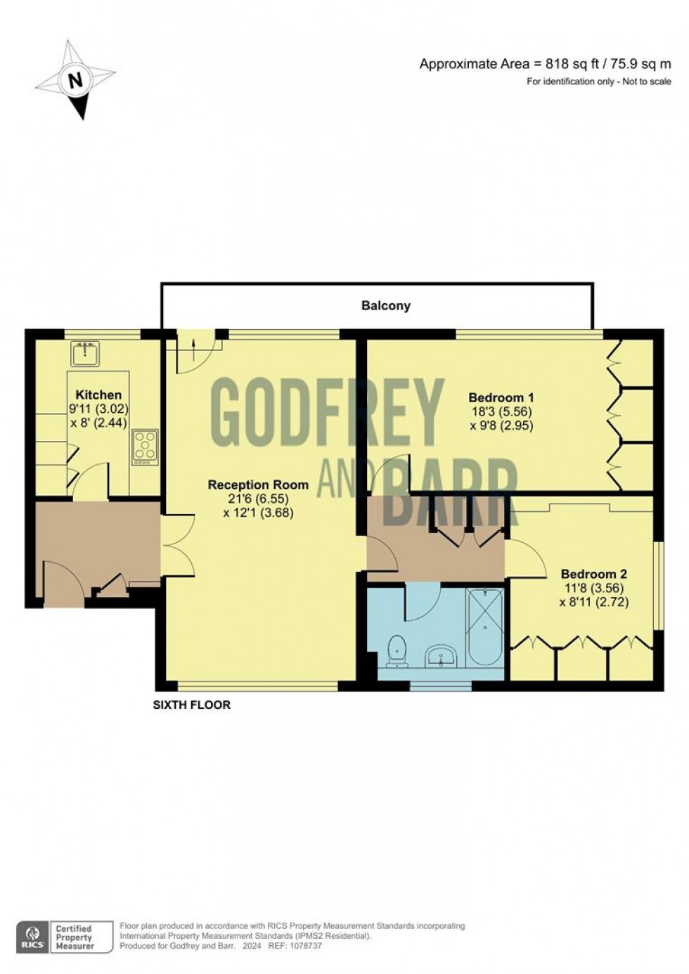 Floorplan for Lyttelton Road, Hampstead Garden Suburb