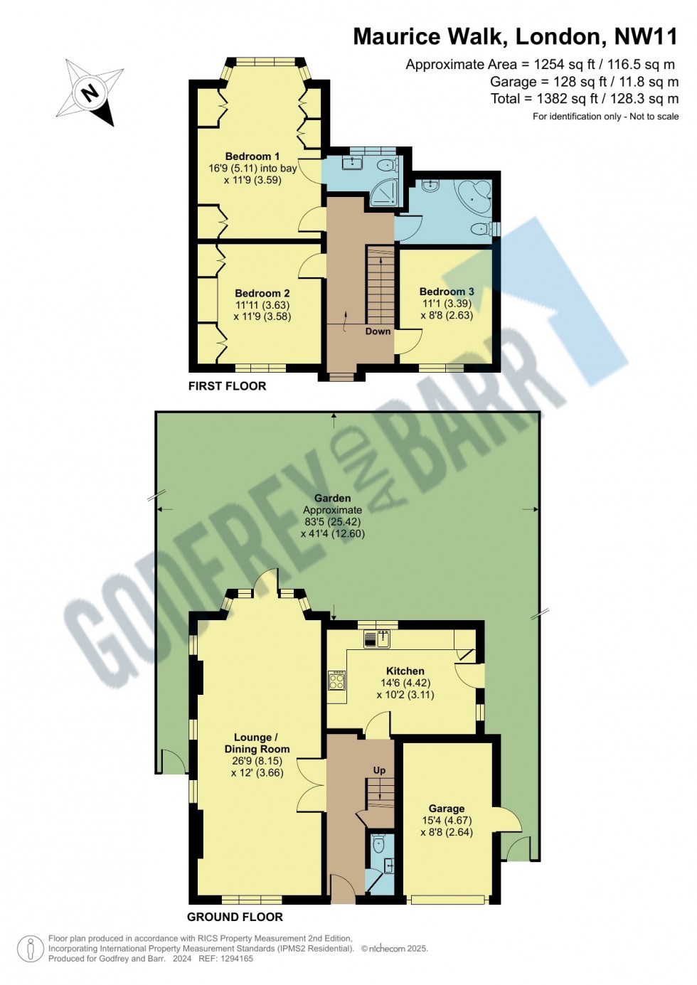 Floorplan for Maurice Walk, Hampstead Garden Suburb