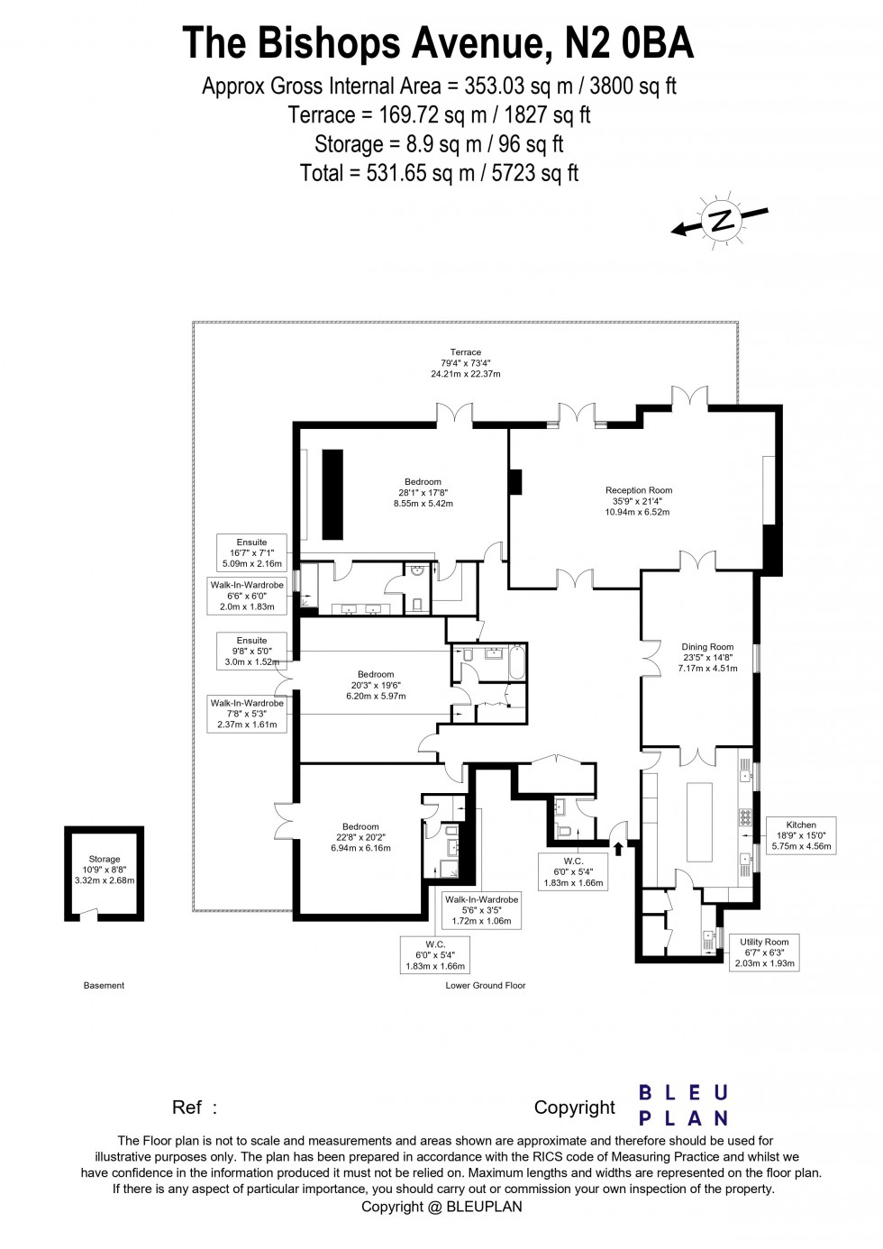 Floorplan for The Bishops Avenue, London