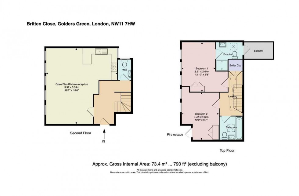 Floorplan for Britten Close, Hampstead Garden Suburb borders/Golders Green