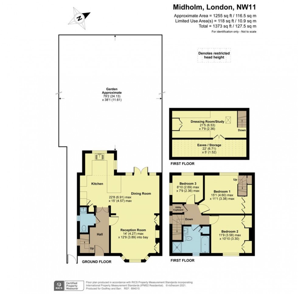 Floorplan for Midholm, Hampstead Garden Suburb