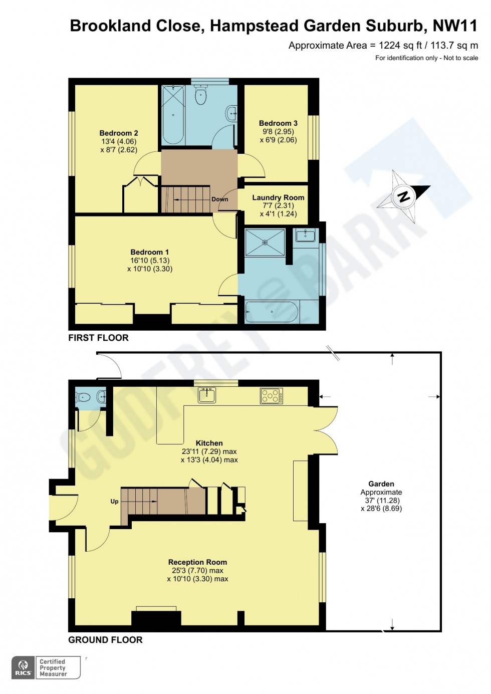 Floorplan for Brookland Close, Hampstead Garden Suburb