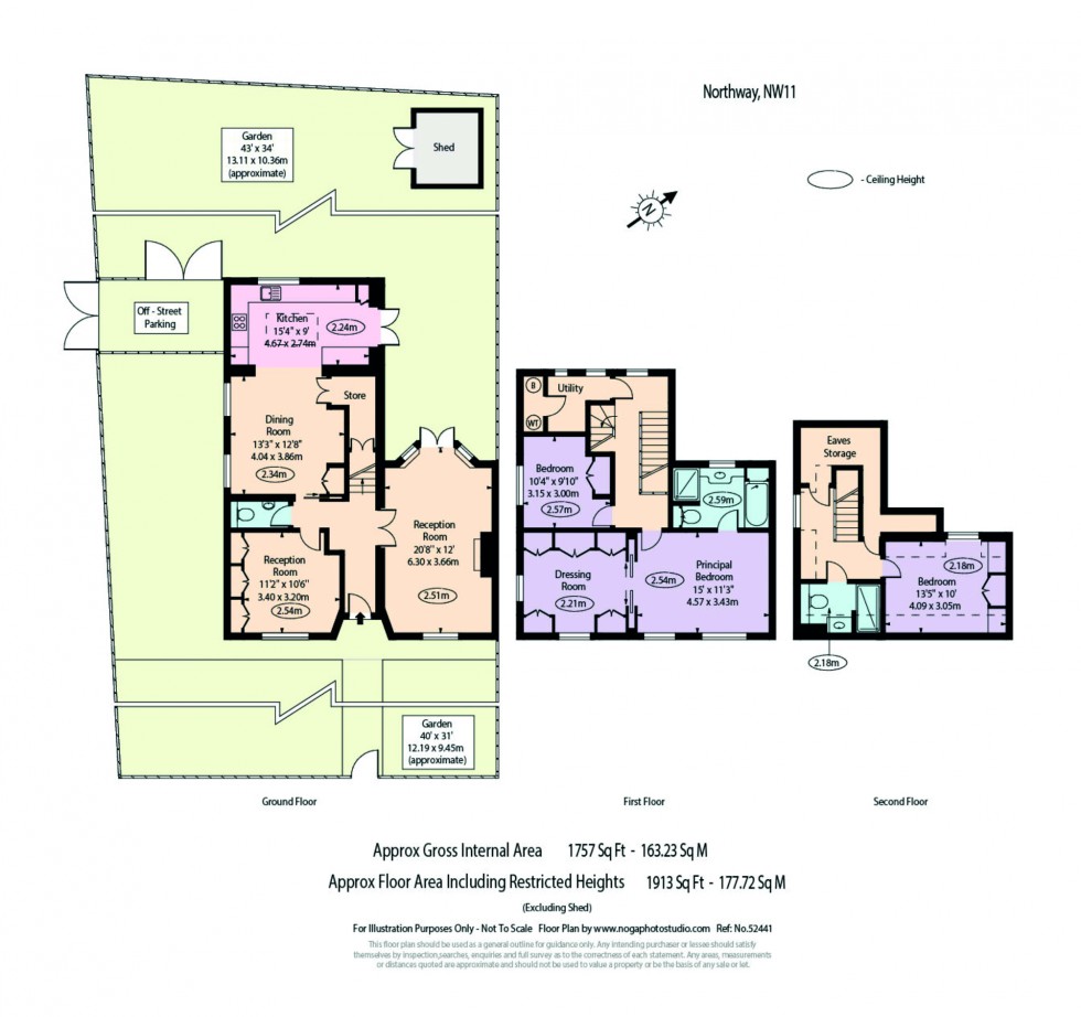 Floorplan for Northway, Hampstead Garden Suburb