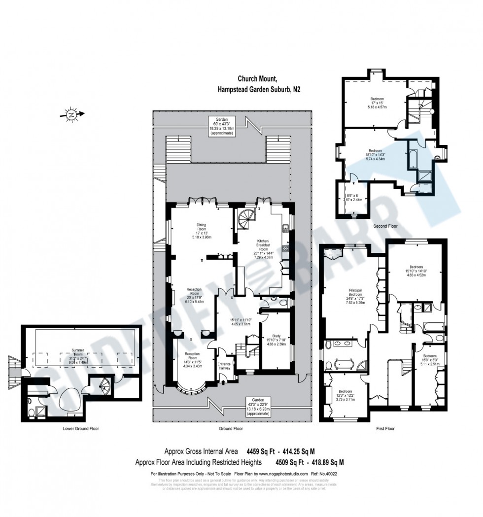 Floorplan for Church Mount, Hampstead Garden Suburb