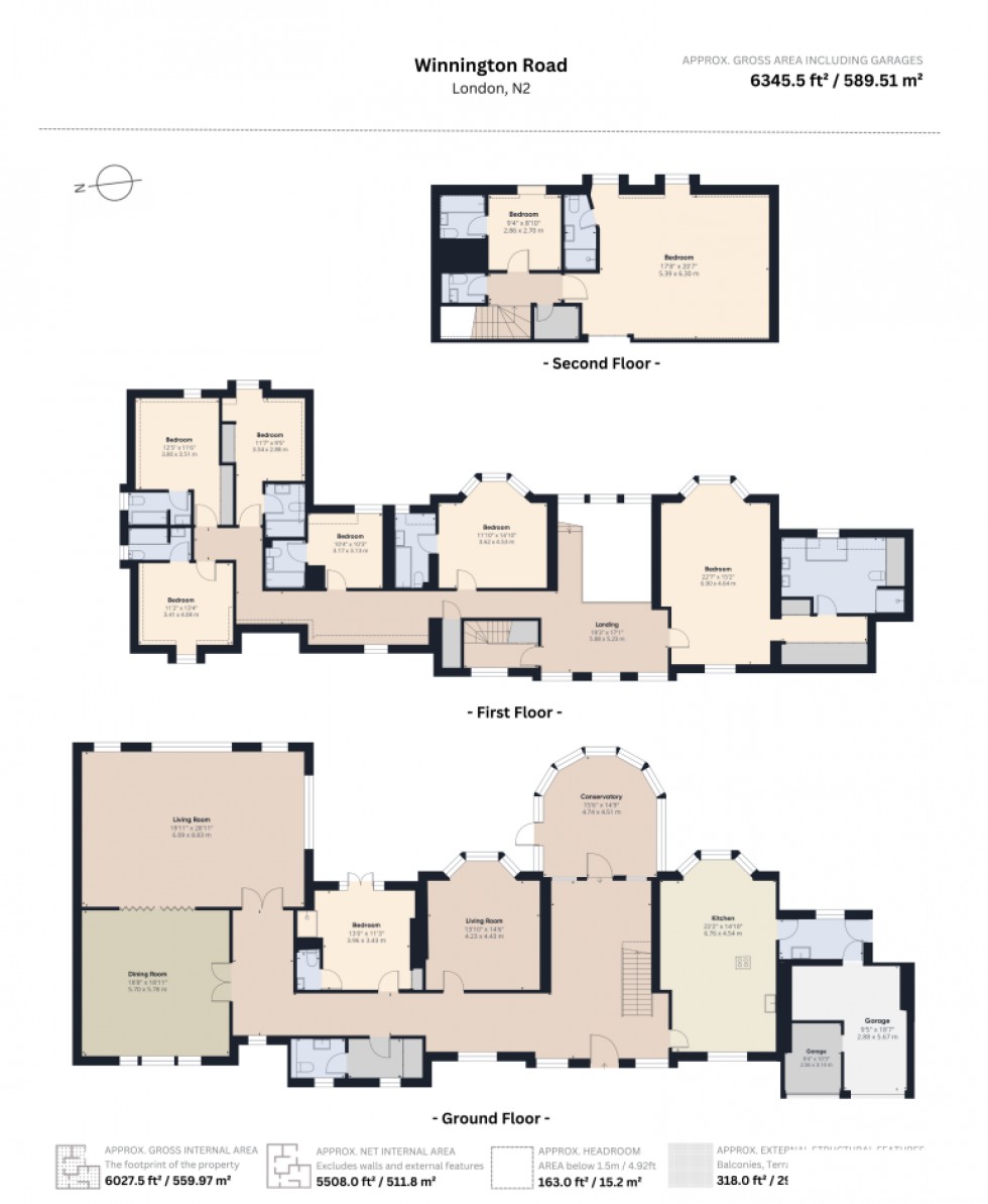 Floorplan for Winnington Road, Hampstead Garden Suburb
