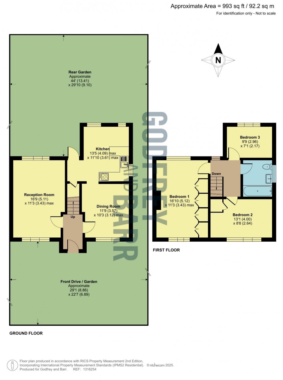 Floorplan for Brookland Close, Hampstead Garden Suburb