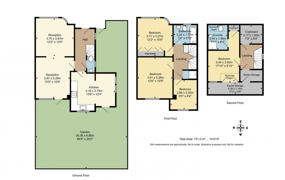 Floorplan for Hutchings Walk, Hampstead Garden Suburb