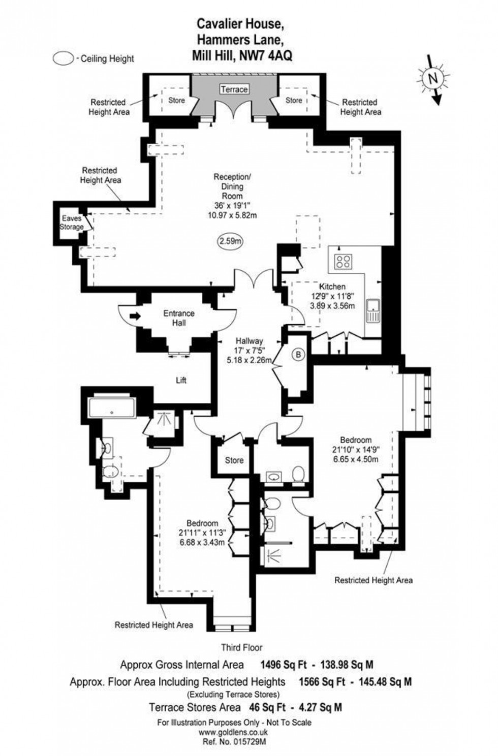Floorplan for Hammers Lane, Mill Hill