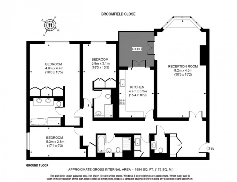 Floorplan for The Bishops Avenue, Hampstead Garden Suburb