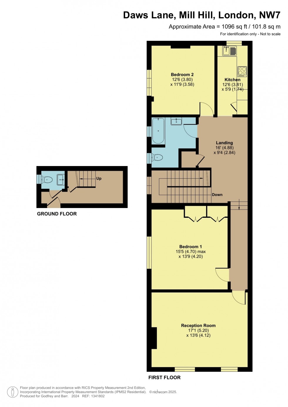 Floorplan for Daws Lane, Mill Hill