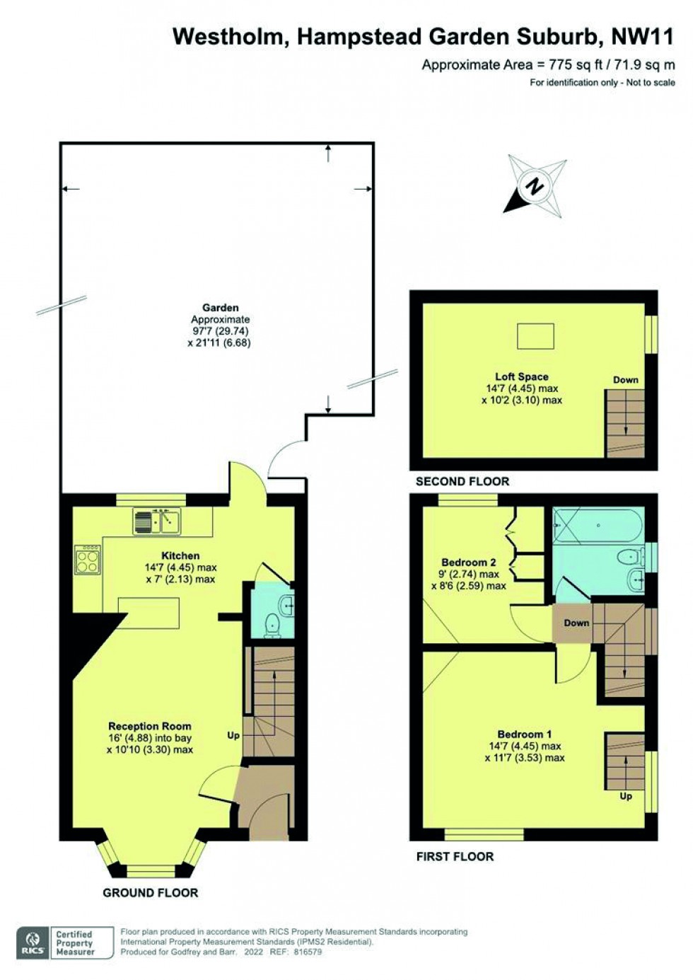 Floorplan for Westholm, Hampstead Garden Suburb