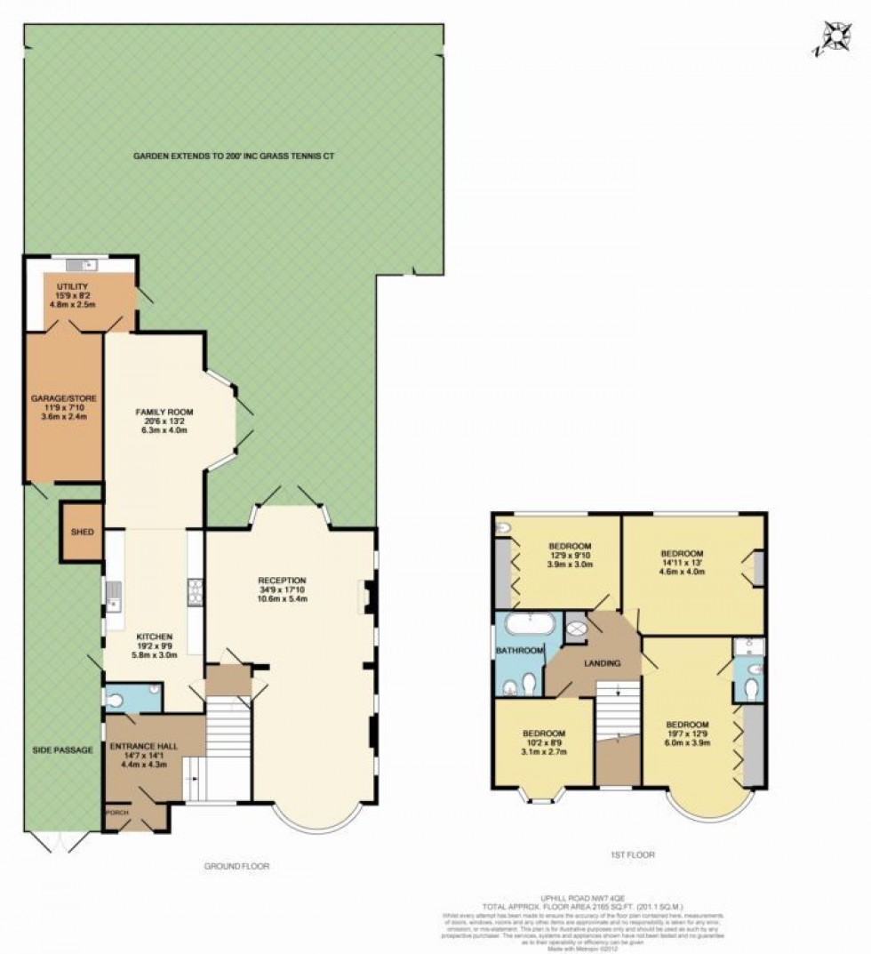 Floorplan for Uphill Road, Mill Hill