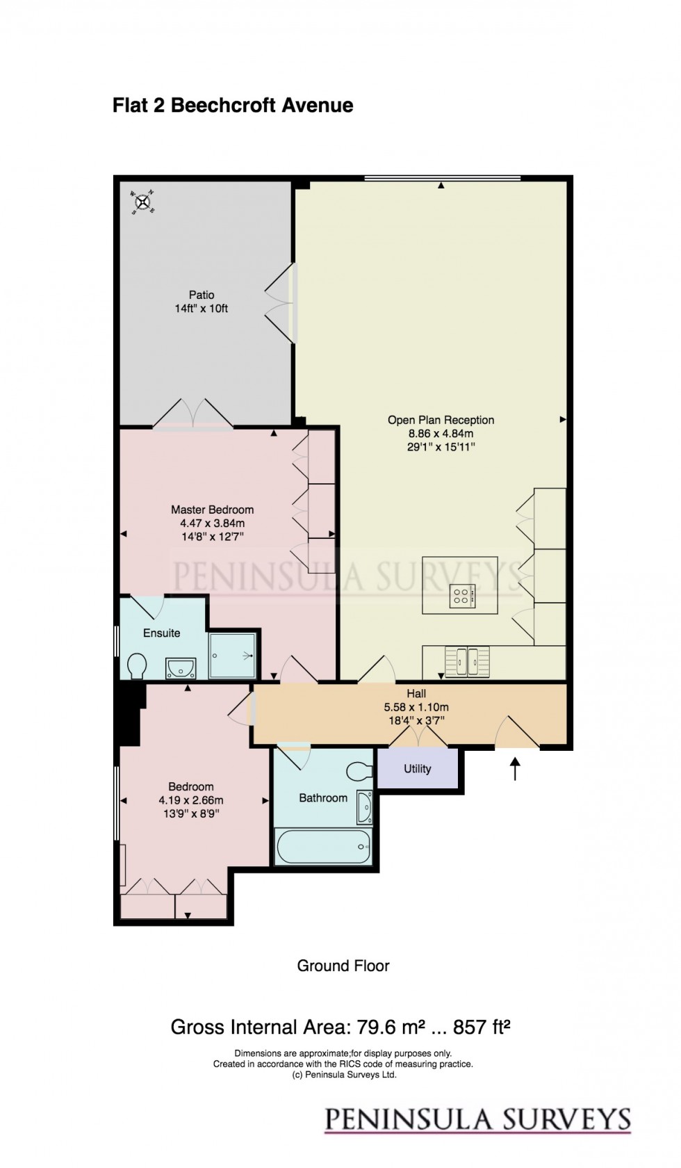 Floorplan for Beechcroft Avenue, Golders Green