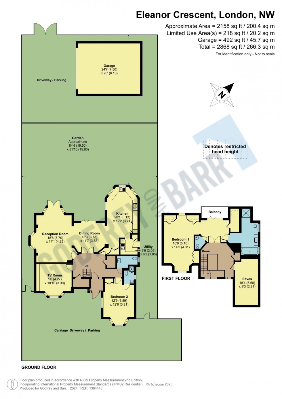 Floorplan for Eleanor Crescent, Mill Hill Village