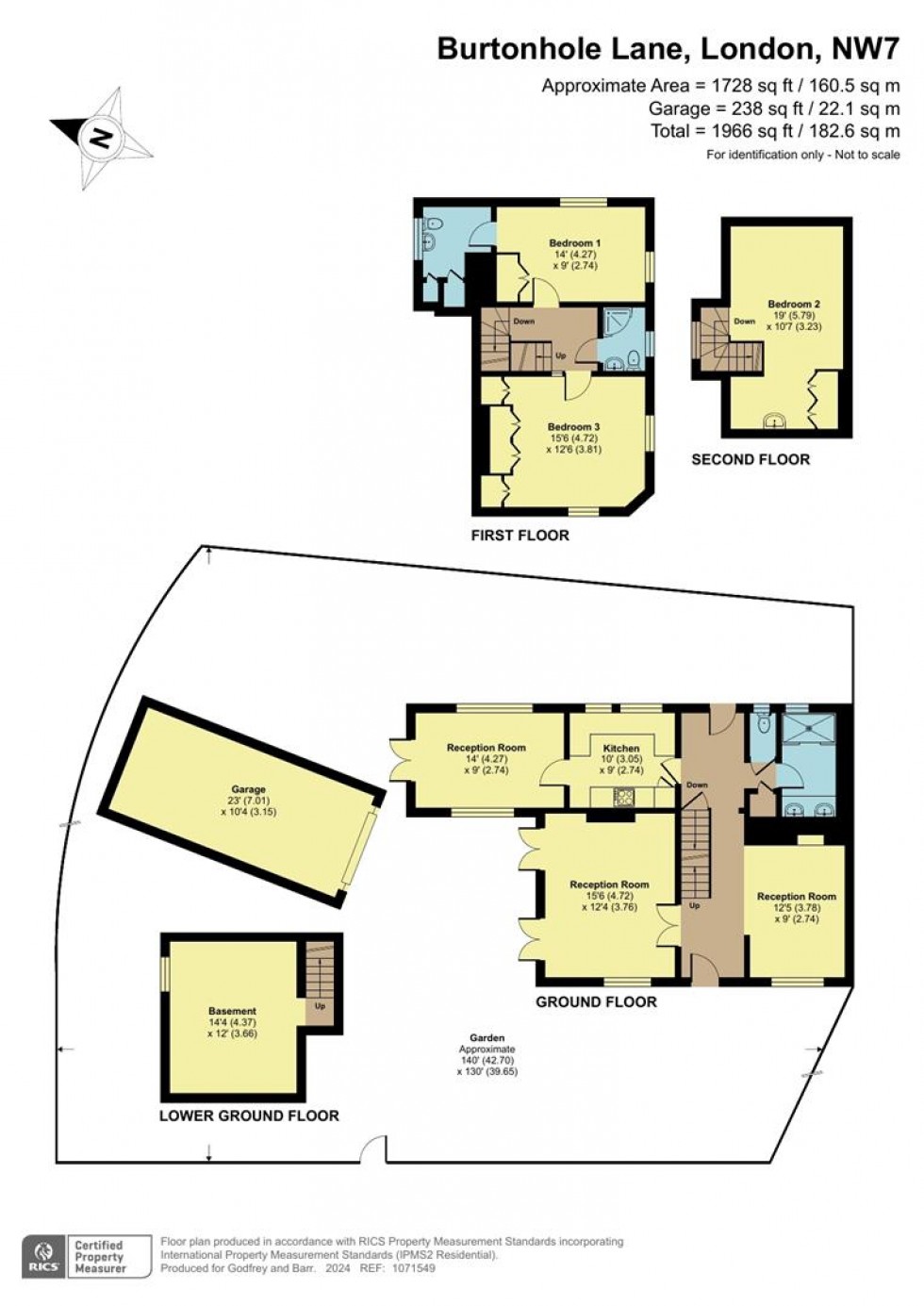 Floorplan for Burtonhole Lane, Mill Hill Village