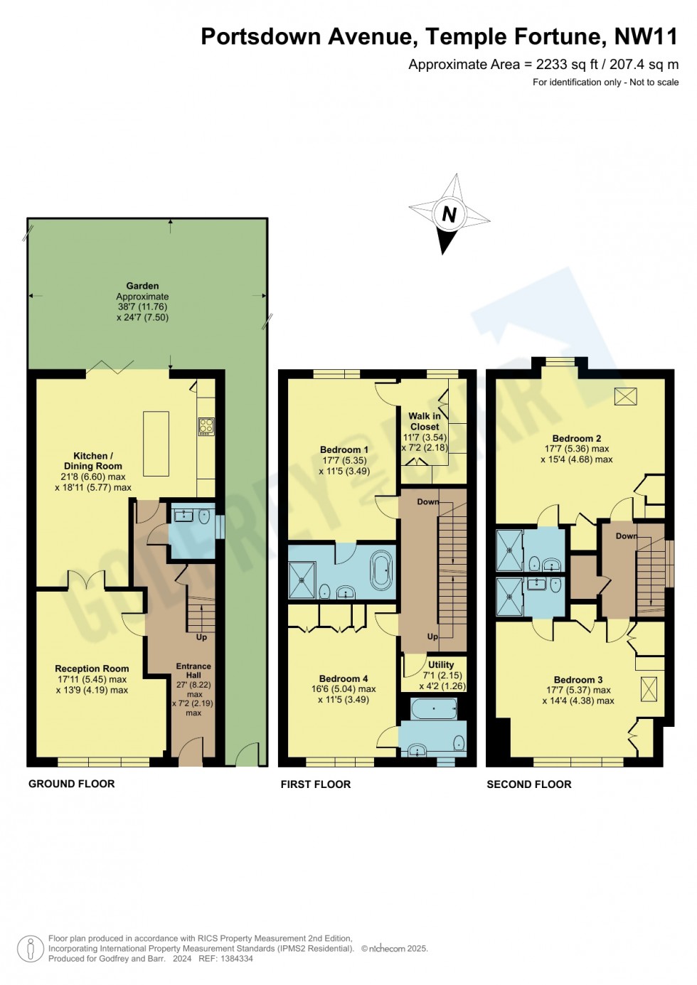 Floorplan for Portsdown Avenue, Temple Fortune
