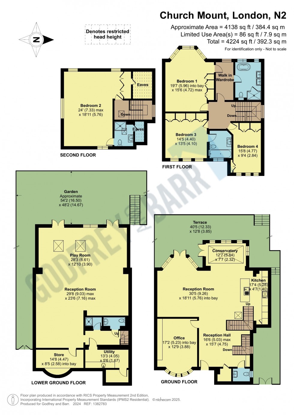Floorplan for Church Mount, Hampstead Garden Suburb