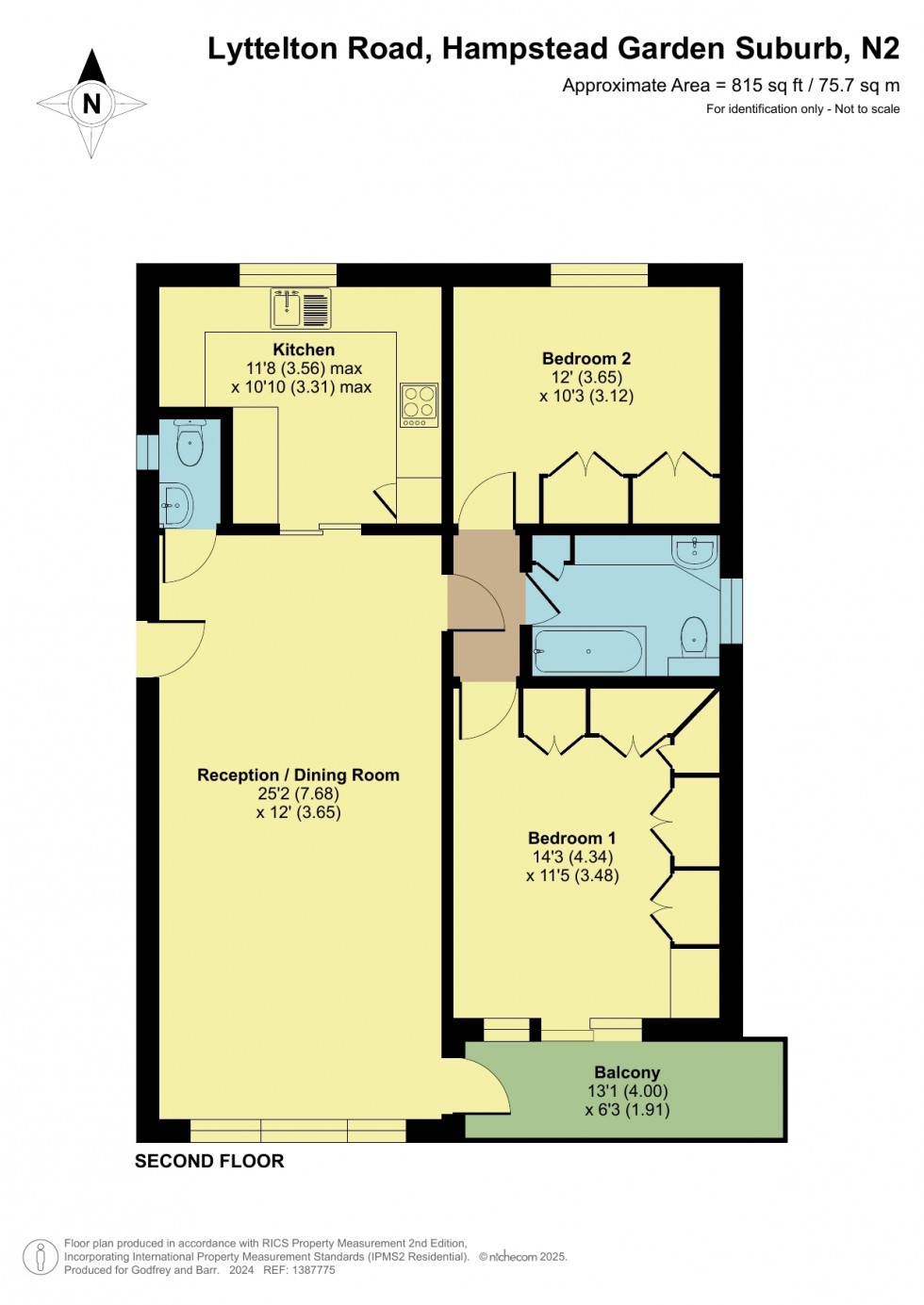 Floorplan for Heathfielde, Hampstead Garden Suburb