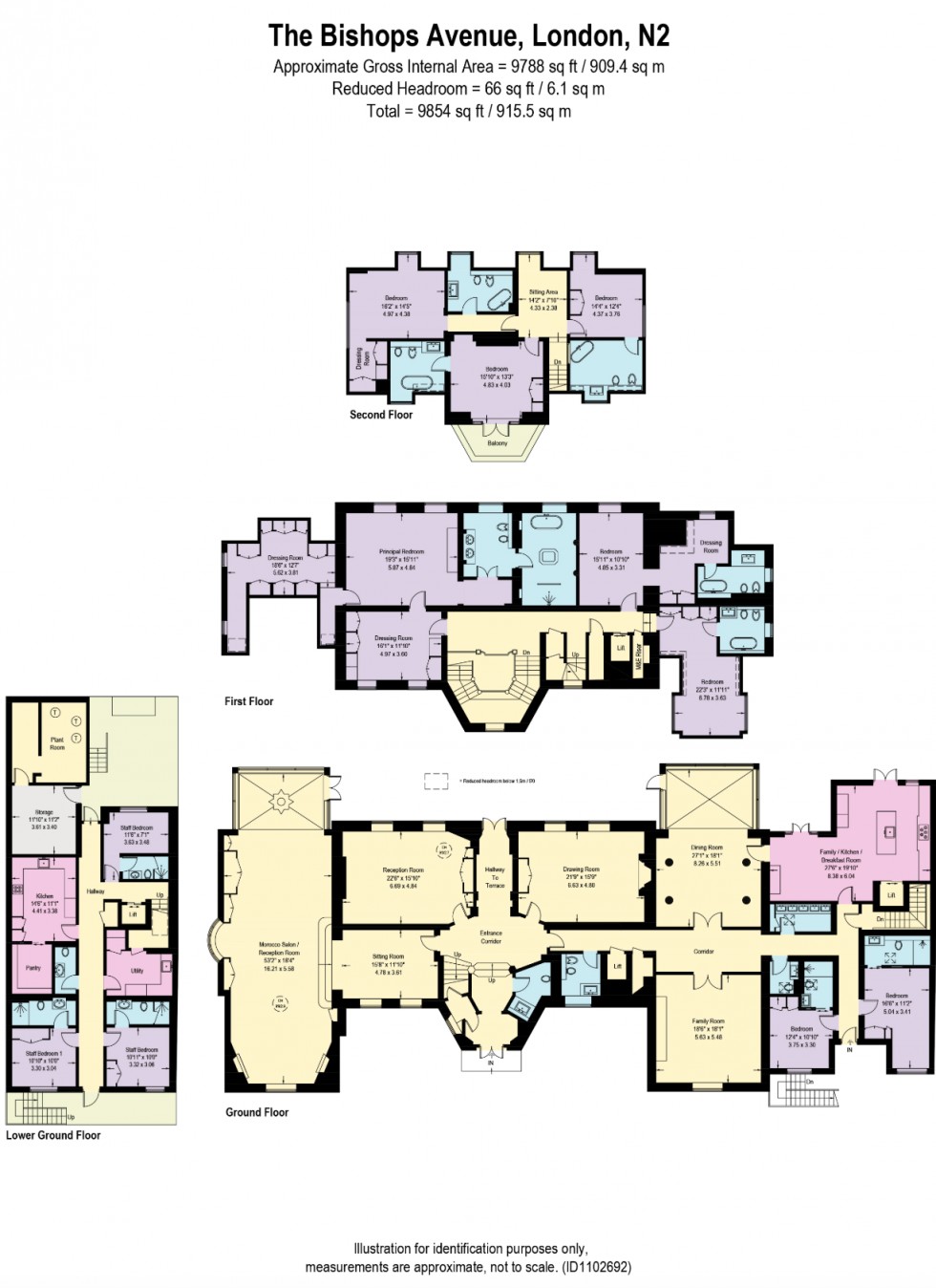 Floorplan for The Bishops Avenue, London
