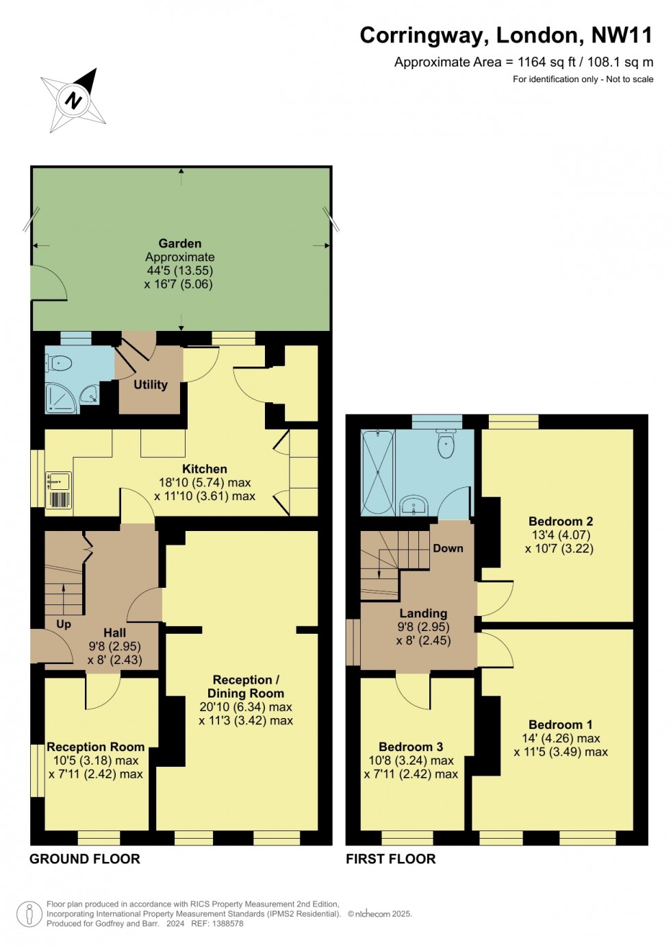 Floorplan for Corringway, Hampstead Garden Suburb