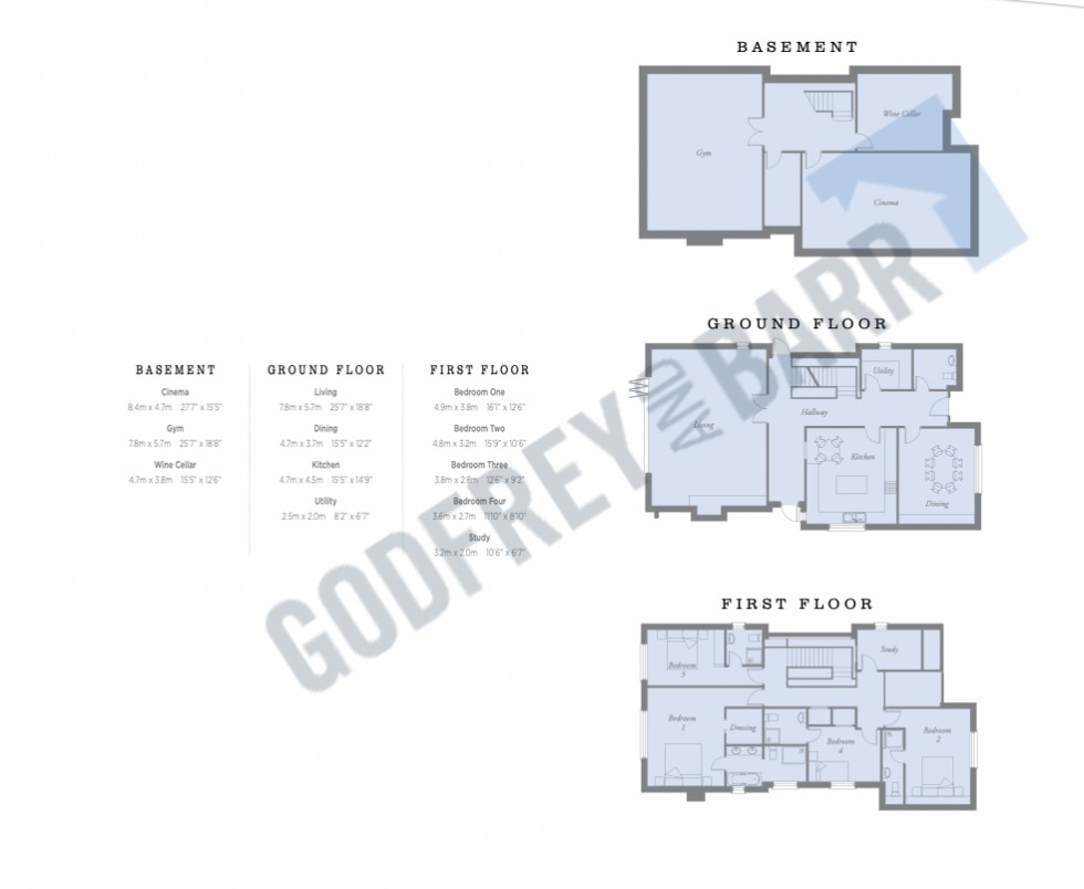 Floorplan for Allum Lane, Elstree