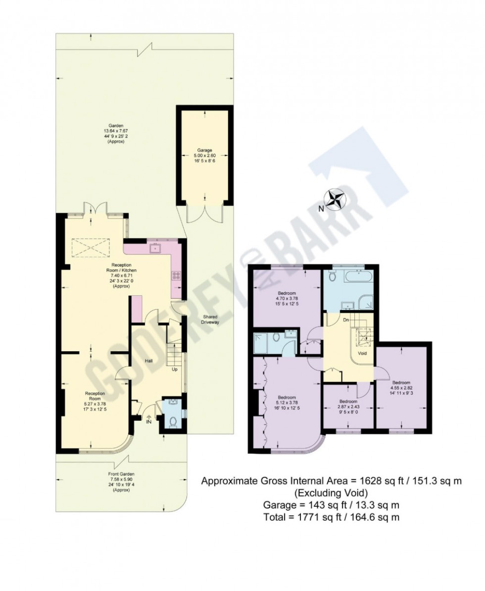 Floorplan for Ossulton Way, Hampstead Garden Suburb