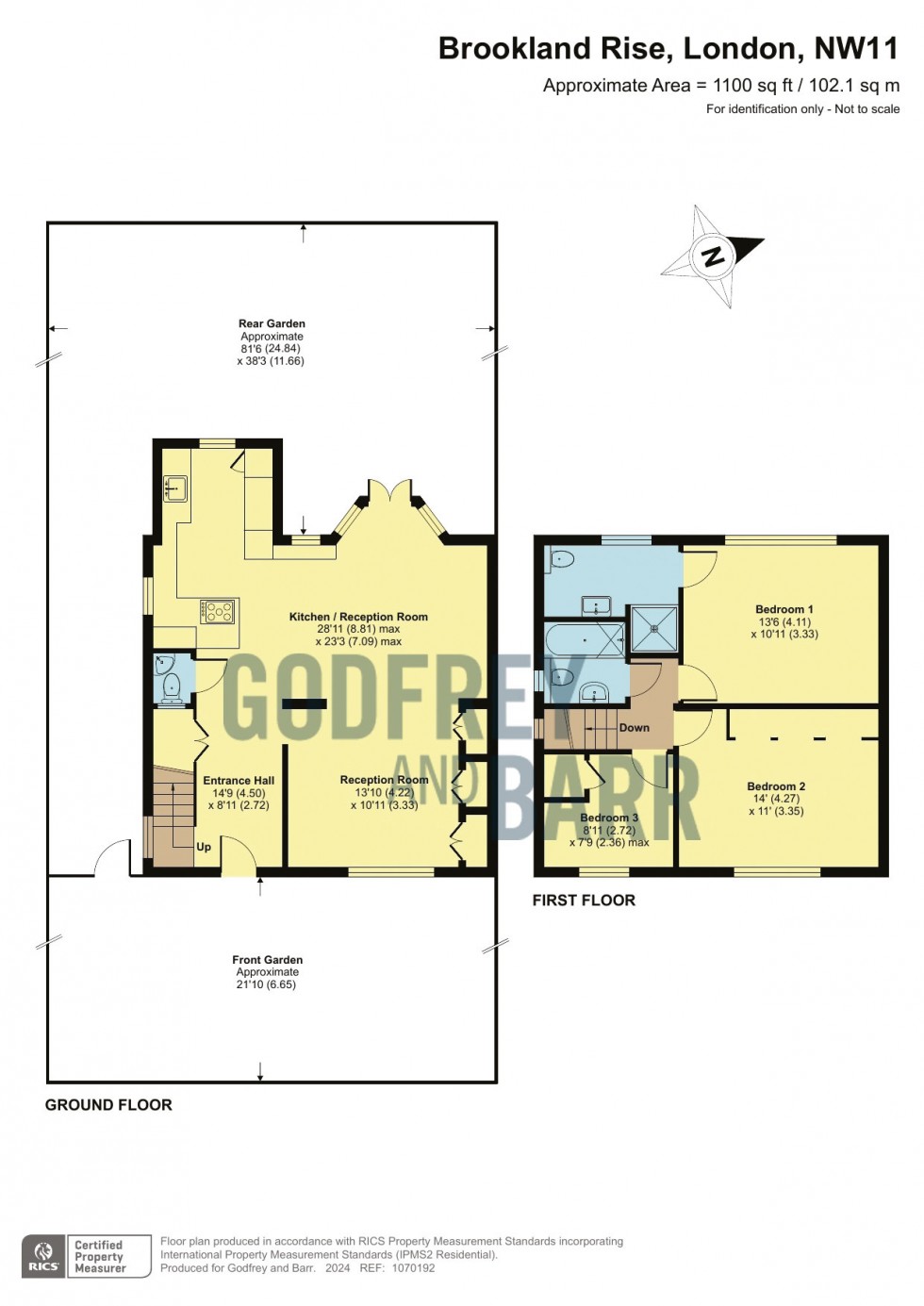 Floorplan for Brookland Rise, Hampstead Garden Suburb